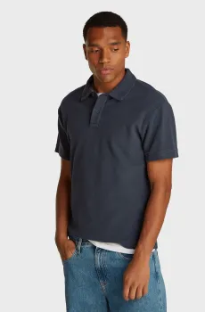 Мужское темно-синее поло WASHED POLO Синий M Calvin Klein Jeans J30J327039