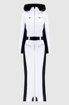 Белый горнолыжный пуховой комбинезон PARRY