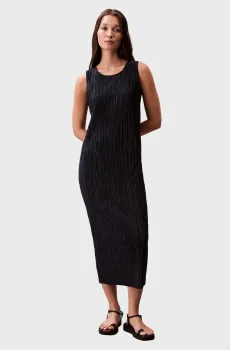 Женское темно-синие плиссированное платье Синий XXS Calvin Klein LV044A211G