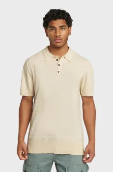 Мужское бежевое поло Knitted Бежевый S G-Star RAW D25960,D997