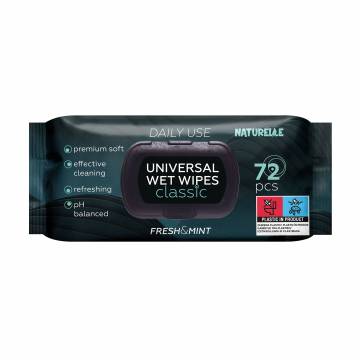Влажные салфетки Naturelle Universal Wet Wipes Classic Fresh & Mint, 72 шт Влажные салфетки Naturelle Universal Wet Wipes Classic Fresh & Mint, 72 шт