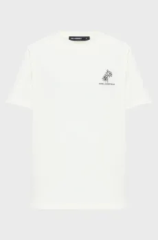 Мужская белая футболка Белый L Karl Lagerfeld 562221.755041;80