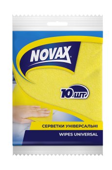 Универсальные салфетки для уборки NOVAx вискозные , 10 шт