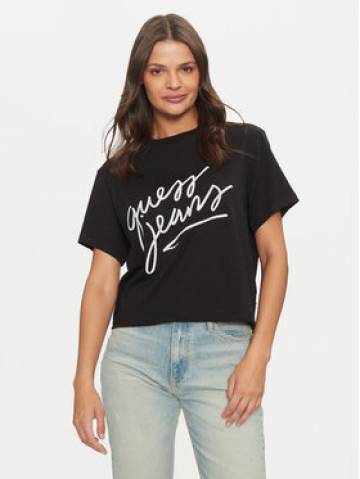 Guess Jeans Футболка W4BI54 K8HM0 Чорний Boxy Fit Guess Jeans Футболка W4BI54 K8HM0 Чорний Boxy Fit