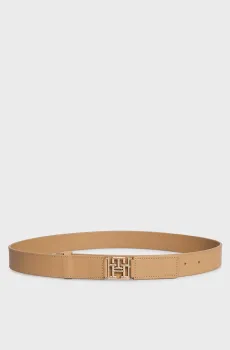 Женский бежевый кожаный ремень TH RESET 3.0 Бежевый 80 Tommy Hilfiger AW0AW16353