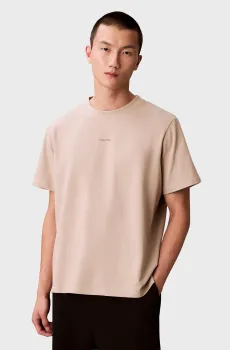Мужская бежевая футболка STRETCH Бежевый L Calvin Klein LV04LC241G
