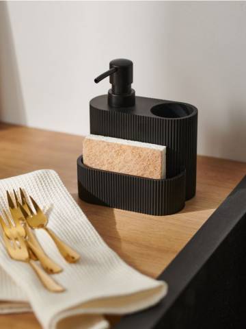 Дозатор засобу для миття посуду - чорний