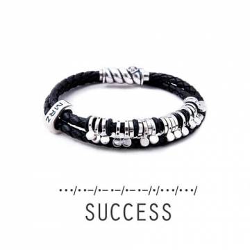 Кожаный браслет Morza Magellan Success (Успех) со вставками из серебра M0106-T15-success Кожаный браслет Morza Magellan Success (Успех) со вставками из серебра M0106-T15-success