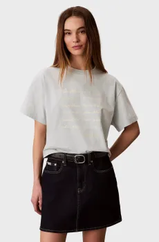 Женская мятная футболка CROPPED BOXY GRAPHIC Ментоловый S Calvin Klein Jeans LV047F823G