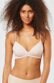 Женский бежевый бюстгальтер с тонкой треугольной чашкой PURE FIT WE CARE Бежевый 80D Etam 6538267