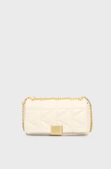 Женская белая кожаная сумка KUILT SM CROSSBODY Белый ONESIZE Karl Lagerfeld 246W3089