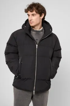 Мужской черный пуховик Черный L PRPY PMOUTSKF0023
