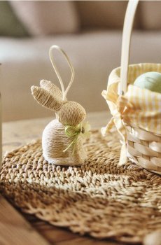 Великодні прикраси у формі зайчиків 2 pack - різнобарвний