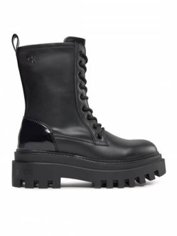 Calvin Klein Jeans Черевики туристичні Chunky Boot Laceup Lth Mg Sat YW0YW01285 Чорний Calvin Klein Jeans Черевики туристичні Chunky Boot Laceup Lth Mg Sat YW0YW01285 Чорний
