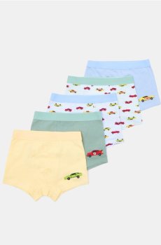 Бавовняні боксерки, набір з 5 штук - різнобарвний