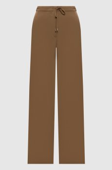 Коричневые брюки Mstcorone из шерсти