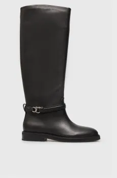 Женские черные кожаные ботфорты Aubrey Черный 40 PRPY PRFDS2592W