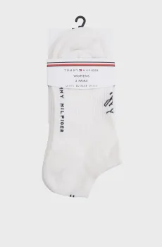 Женские белые носки (2 пары) SNEAKER REFINED MONOG Белый 39-42 Tommy Hilfiger 701238779