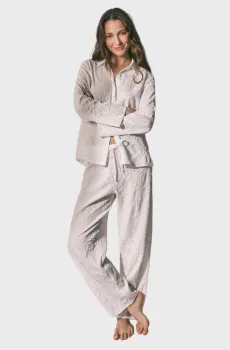 Женская белая пижама (рубашка, брюки) Белый M womensecret 2543699
