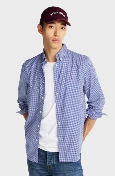 Мужская рубашка в клетку FLEX POPLIN GINGHAM RF Разноцветный M Tommy Hilfiger MW0MW37548