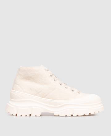 Бежевые ботинки FAIRWAY из шерсти