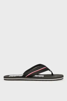 Мужские черные вьетнамки CORPORATE HILFIGER BEACH SANDAL Черный 41 Tommy Hilfiger FM0FM05436