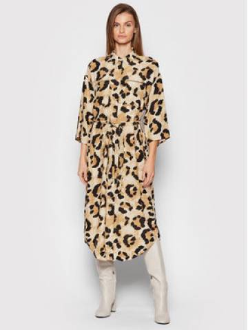 Vila Сукня-сорочка Kora 14073419 Коричневий Regular Fit Vila Сукня-сорочка Kora 14073419 Коричневий Regular Fit