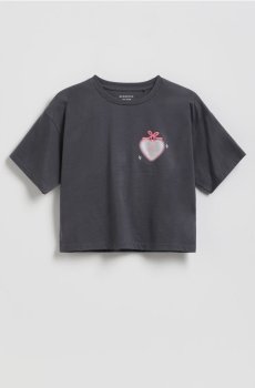 Reserved - Футболка з принтом - темно-сірий - 394HU-90X