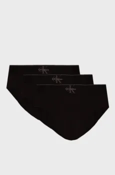 Мужские черные брифы (3 шт) HIP BRIEF Черный XL Calvin Klein LV00NB4471