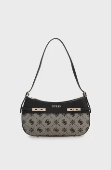 Женская темно-серая сумка с узором MELINDA LOGO Серый ONESIZE Guess HWJP9902170