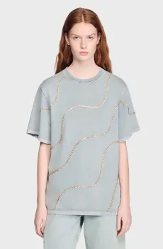 Женская серая футболка Серый XS Sandro SFPTS01747_Grey