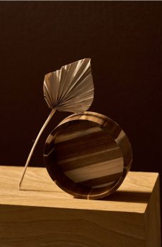 Декоративна дерев’яна чаша - бежевий