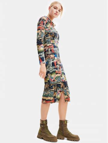 Desigual Повсякденна сукня 23WWVF15 Кольоровий Slim Fit Desigual Повсякденна сукня 23WWVF15 Кольоровий Slim Fit