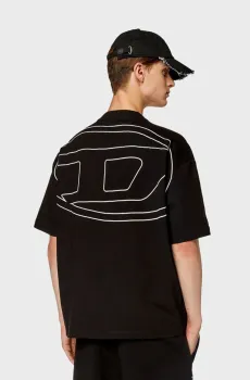 Мужская черная футболка T-BOGGY-MEGOVAL-D MAGLIETTA Черный L Diesel A11302 0HGAM