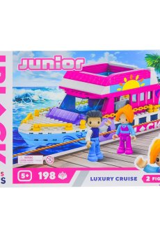 Игрушка-конструктор iBlock Junior Роскошный круиз, в коробке, от 5 лет, 32*21.5*5 см, 198 деталей, 2 фигурки (KH08/006/3)
