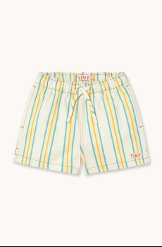 Детские хлопковые шорты Tinycottons MULTICOLOR STRIPES SHORTS