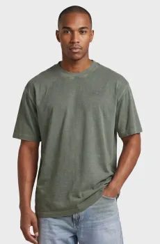 Мужская оливковая футболка Relaxed base Оливковый M G-Star RAW D28588,E517