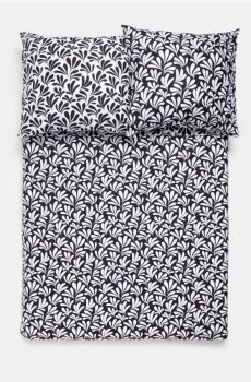 Комплект візерункової постільної білизни - чорний