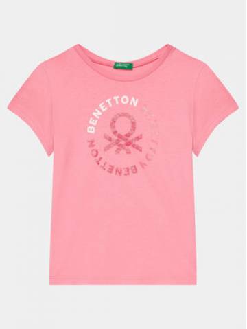 United Colors Of Benetton Футболка 3I1XC10H8 Рожевий Regular Fit United Colors Of Benetton Футболка 3I1XC10H8 Рожевий Regular Fit