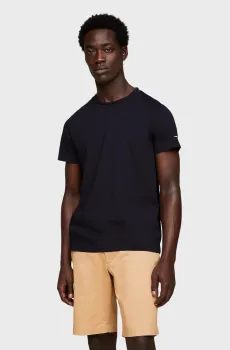 Мужская темно-синяя футболка TOMMY LOGO SLEEVE TEE Синий L Tommy Hilfiger MW0MW33892