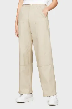 Женские бежевые брюки TJCU COTTON TWILL CARPENTER Бежевый 28-32 Tommy Jeans DM0DM18053