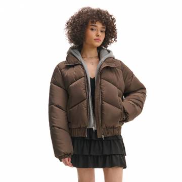 Cropp - Куртка з капюшоном - коричневий Cropp - Куртка з капюшоном - коричневий