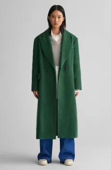 Женское зеленое шерстяное пальто WOOL BLEND OVERCOAT Зеленый S Gant 4751104
