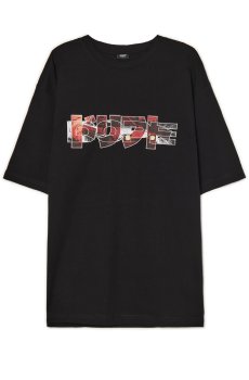 Cropp - Чорна футболка з принтом - чорний