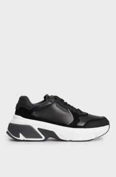 Мужские черные кожаные кроссовки LOW TOP LACE UP Черный 44 Calvin Klein HM0HM01294