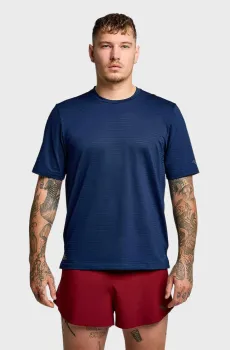 Мужская темно-синяя футболка KINVARA SHORT SLEEVE Синий S Saucony SAM800365-NV