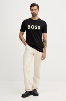 Хлопковая футболка BOSS Green Tee Iconic Zone