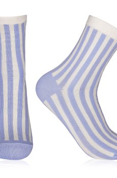 Женские носки AmiGA полоска, голубые, размер 23-25