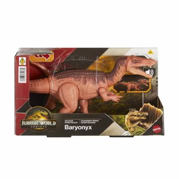 Фигурка динозавра Jurassic World Опасное рычание, со звуковыми эффектами, Baryonyx, оранжевый, от 4 лет (JGB87) Фигурка динозавра Jurassic World Опасное рычание, со звуковыми эффектами, Baryonyx, оранжевый, от 4 лет (JGB87)