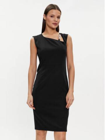 Liu Jo Коктейльна сукня CA4211 T2200 Чорний Regular Fit Liu Jo Коктейльна сукня CA4211 T2200 Чорний Regular Fit